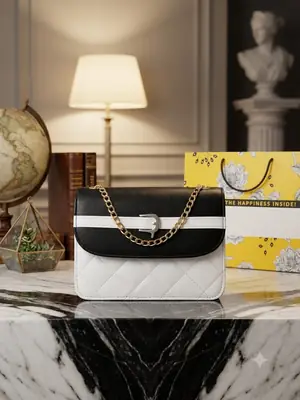 Girl's Faux Leather Plain Fancy Clutch thumbnail 3
