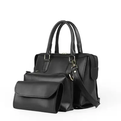 Women's Faux Leather Plain Tote Bags thumbnail 4