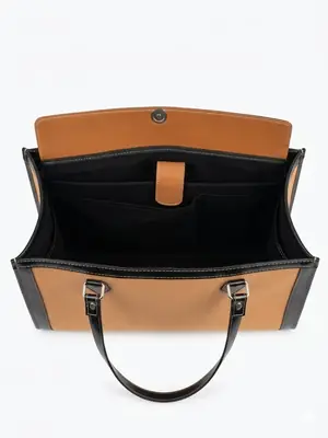 Girl's Faux Leather Plain Tote Bags thumbnail 2