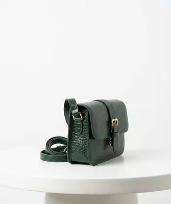 Girl's Faux Leather Plain Satchel Bag