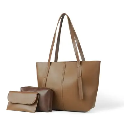 Women's Faux Leather Plain Tote Bags thumbnail 4