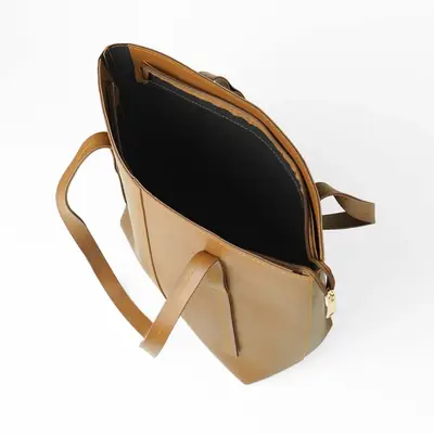 Women's Faux Leather Plain Tote Bags thumbnail 5