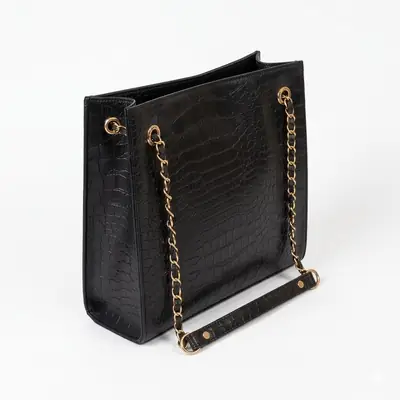 Girl's Faux Leather Textured Satchel Bag
