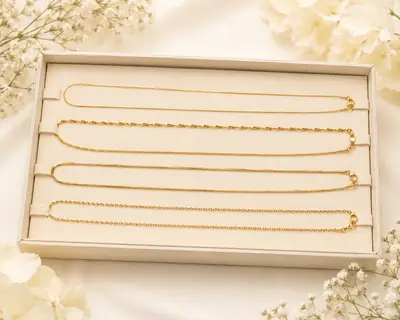 Plain Gold Plated Zircon Chain thumbnail 2