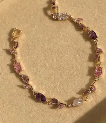 1 Pc Turkish Design Gold Plated Artificial Stones Kara Bracelet thumbnail 2