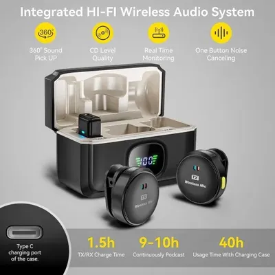 M9 Pro Wireless Microphone / Wireless Microphone Video Recording Microphone For Streaming thumbnail 3