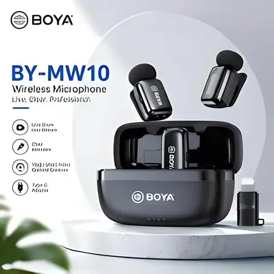 BOYA MW10 DUAL  MIC WITH CHARGING CASE