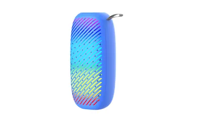 Portable Bluetooth Speaker with LED Lights & Fast Charge, Pink, 5W, 1200mAh Battery, 1998 Model, 5" x 2" x 29.9" thumbnail 2