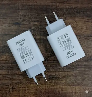 techno 45watt original adaopter/charger all mobile supported of techno fast charger and long lasting thumbnail 3