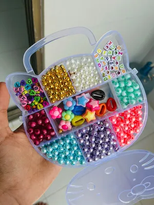 Multicolor DIY Jewellery Beads with Elastic Thread Roll thumbnail 2