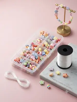 DIY Jewellery Beads Box with Elastic Thread Roll 