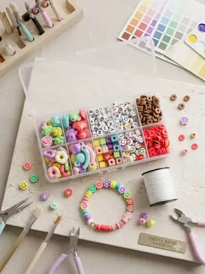 DIY Jewellery Beads with Elastic Thread Roll
