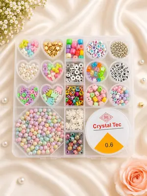 Modern Design Acrylic Plated Multicolored DIY Jewellery Beads