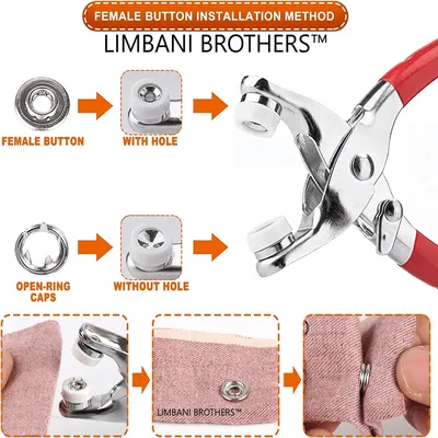 Stainless Steel Tich Button Machine with 50 Free Rings thumbnail 3