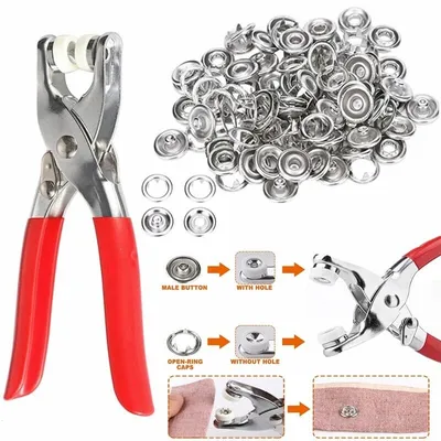 Stainless Steel Tich Button Machine with 50 Free Rings thumbnail 4