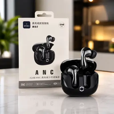 WIWU W02 ANC Wireless Earbuds Bluetooth 5.3 ENC Noise Cancelling Earbuds with 40H Battery thumbnail 3