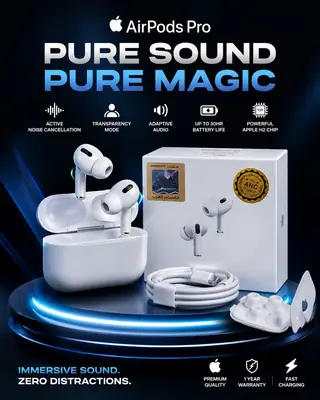 ANC TWS Wireless Earbuds with Type-C Charging | Apple Pro Style Earbuds | Premium Sound & Touch Control