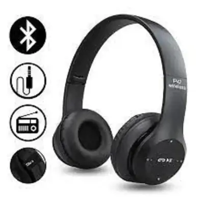 P47 Wireless Headphones | Bluetooth Foldable Headset | Stereo Sound | FM Radio & TF Card Support thumbnail 4
