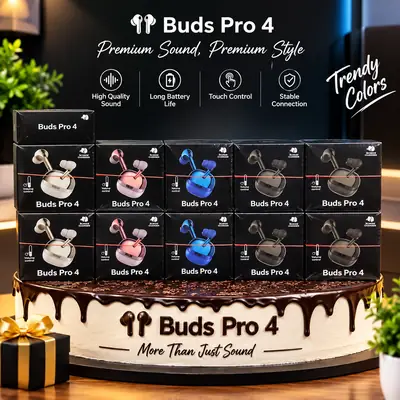 Buds Pro 4 Latest Edition – Premium Wireless Bluetooth Earbuds