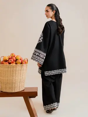 Stylish Linen Embroidered Suit - 3 Pcs Collection for Women thumbnail 7