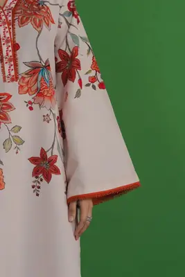 Stylish Printed Silk Suit Set - 3 Pcs Outfit  thumbnail 3