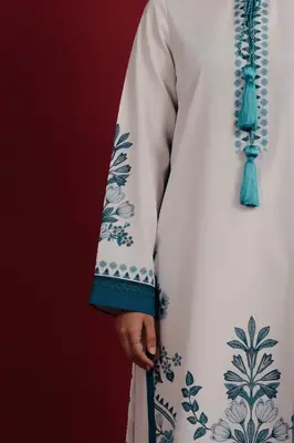 Stunning Printed Silk Suit Set - 3 Pcs Women's Stitched Wear thumbnail 4