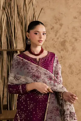 Stunning Embroidered Cotton Suit - 3 Pcs Set  thumbnail 6