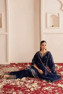 Stylish Women's Stitched Suit in Cotton with Embroidered Pattern - 3 Pcs Set thumbnail 5