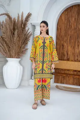 Stunning Women's Stitched Printed Shirt and Trouser Set - 2 Pcs 