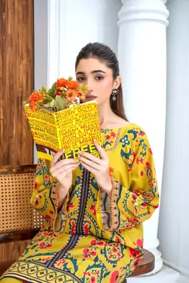 Stunning Women's Stitched Printed Shirt and Trouser Set - 2 Pcs  thumbnail 3