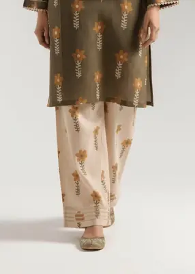 Stylish Women's Stitched Suit - 2 Pcs Printed Shirt and Trouser  thumbnail 2