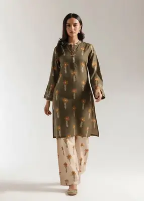 Stylish Women's Stitched Suit - 2 Pcs Printed Shirt and Trouser  thumbnail 3