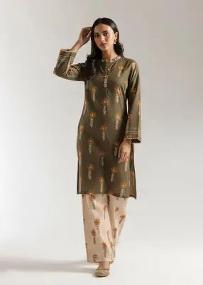 Stylish Women's Stitched Suit - 2 Pcs Printed Shirt and Trouser  thumbnail 4