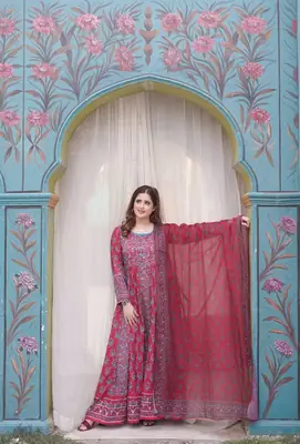 Stunning Digital Printed Maxi - 2 Pcs Set 