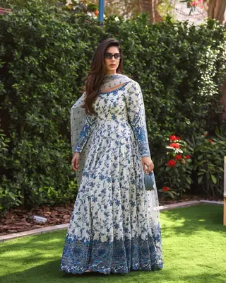 Stunning Women's Stitched Printed Frock and Dupatta Set - 2 Pcs  thumbnail 4