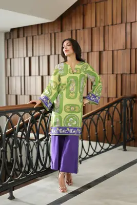 Stunning Women's Stitched Printed Shirt and Trouser Set - 2 Pcs