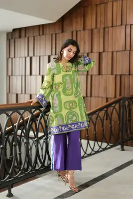 Stunning Women's Stitched Printed Shirt and Trouser Set - 2 Pcs thumbnail 2