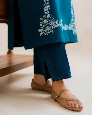 Stylish Embroidered Shirt and Trouser Set - 2 Pcs thumbnail 3