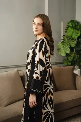 Printed Shirt and Trouser Set - 2 Pcs for Women thumbnail 2