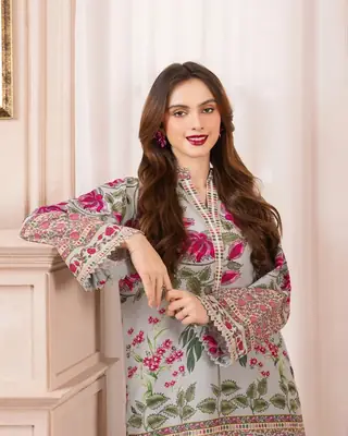 Stylish Printed Suit - 2 Pcs Shirt and Trouser for Women thumbnail 3