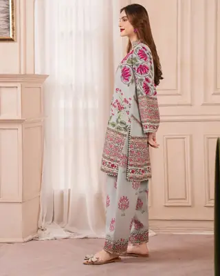 Stylish Printed Suit - 2 Pcs Shirt and Trouser for Women thumbnail 4