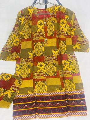 2 Pcs Women's Stitched Lawn Printed Suit thumbnail 3