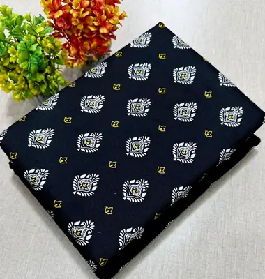 2 Pcs Women's Unstitched Digital Print Suit thumbnail 2