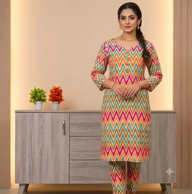 2 Pcs Women's Unstitched Digital Print Suit