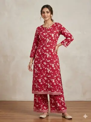 Women's 2 Piece Digital Printed Lawn Suit – Pure Lawn Stitched Shirt & Trouser | Soft Summer Casual Wear | Medium Size Ready to Wear