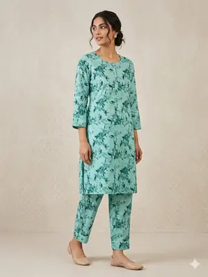Women's 2 Piece Digital Printed Lawn Suit – Pure Lawn Stitched Shirt & Trouser | Soft Summer Casual Wear | Medium Size Ready to Wear
