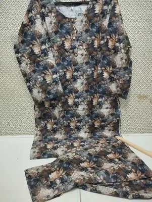 Women's 2 Piece Digital Printed Lawn Suit – Pure Lawn Stitched Shirt & Trouser | Soft Summer Casual Wear | Medium Size Ready to Wear thumbnail 2