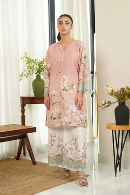 Women's Digital Printed Doria Lawn Cord Set 2PC | Soft Doria Lawn Summer Dress | Casual Printed Co-Ord Set | Stylish Ladies Outfit | Ready to Wear