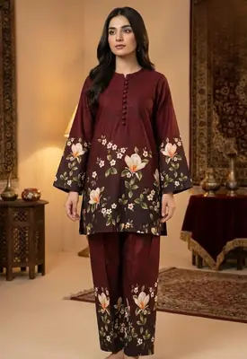 Women's Digital Printed Doria Lawn Cord Set 2PC | Soft Doria Lawn Summer Dress | Casual Printed Co-Ord Set | Stylish Ladies Outfit | Ready to Wear