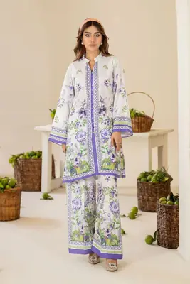 Women's Digital Printed Doria Lawn Cord Set 2PC | Soft Doria Lawn Summer Dress | Casual Printed Co-Ord Set | Stylish Ladies Outfit | Ready to Wear